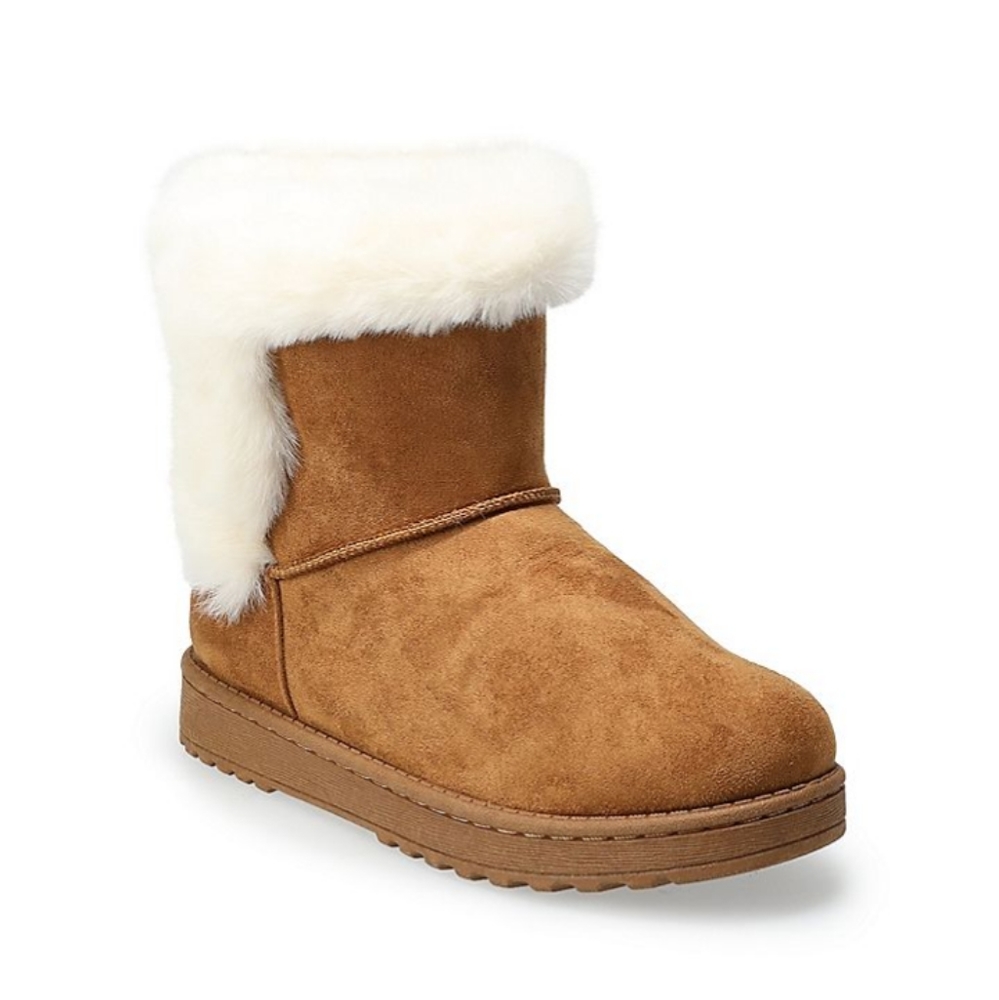 SO Paulina faux fur boots womens